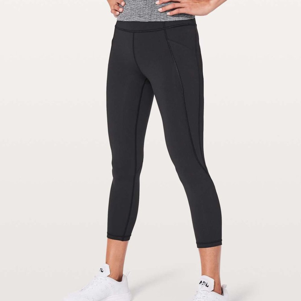 Lululemon Time To Sweat Crop 23” Luxtreme BLACK Size 6 leggings